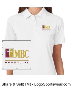 UltraClub Ladies Cool and Dry Stain Release Polo Shirt Design Zoom